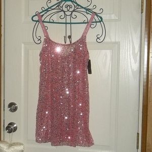 BNWT Sheer Sparkly Sequins Top Dress or Lingerie